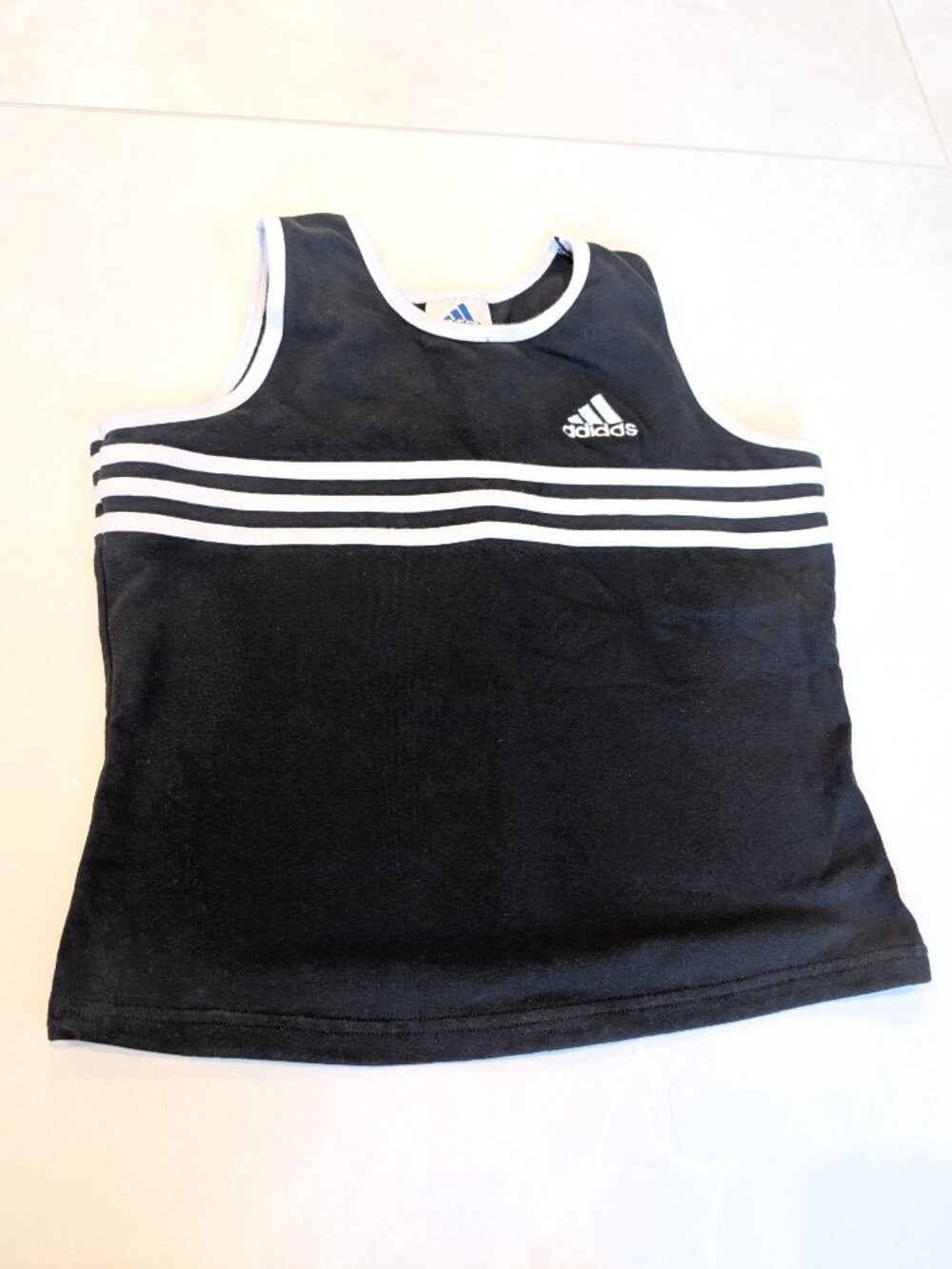 Vintage 90s Y2K Adidas Terry Cloth Athletic Cropped Tank Medium, Fits XXS/ XS